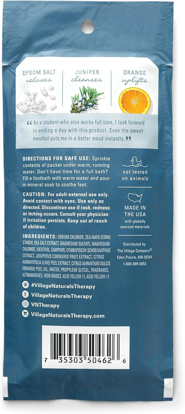 Village Naturals Therapy Tension Concentrated Mineral Bath Soak, Cedar Citrus Sc
