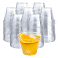Prestee 200-Pack - 9Oz Clear Plastic Cups - Durable Disposable Plastic Wine Glasses for Party, Weddings, and Catering - Small Drinking Glasses for