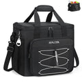 RealCool 35/45 Can Collapsible Soft Cooler Bag, Leakproof Ice Chest Black 35 can