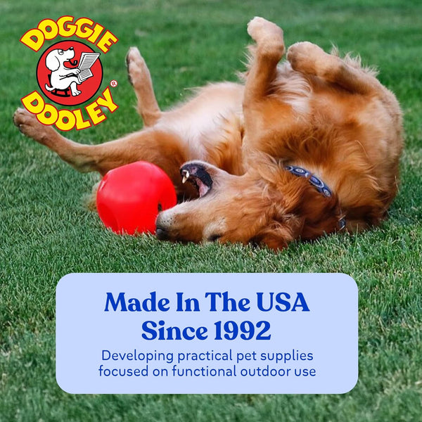Doggie Dooley Virtually Indestructible Dog Ball - 10 Inch Hard Plastic Interactive Dog Toy for Large Breeds Over 45+ lbs - Built for Herding &