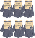 Yiclick 6Pairs Heavy Exfoliating Gloves,Body Scrub Exfoliator for Dead Skin Remover,Exfoliating Body Scrubber for Bath Shower