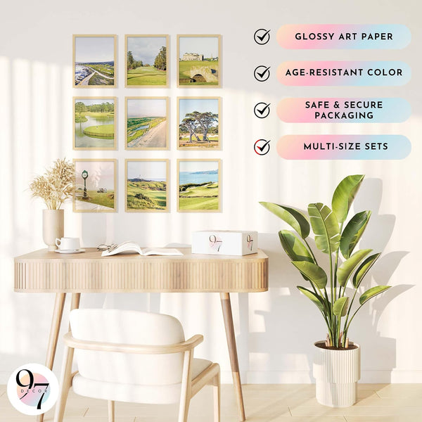 97 Decor Masters Golf Wall Art - Golf Posters, Sawgrass Golfs Art Pictures, Augusta National Golfs Course Prints for Home Bedroom Decoration (8x10