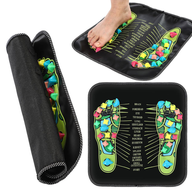 Trelaco Foot Massage Mat Reflexology Walk Stone Road Foot Massage Acupoint Mat f