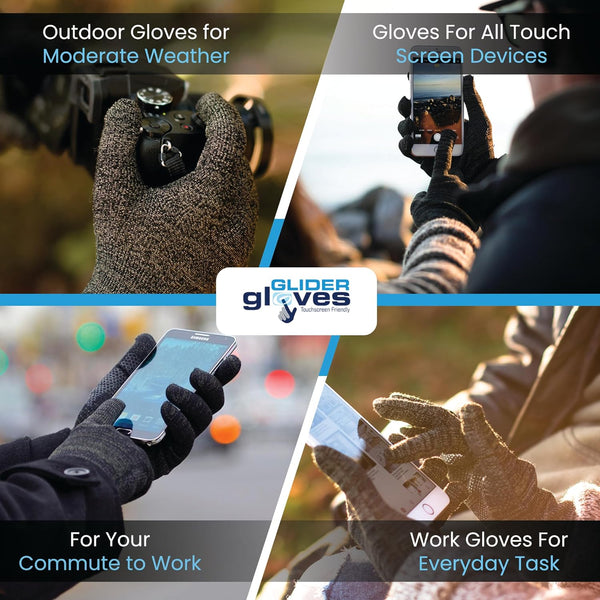 Touch Screen Gloves for Men & Women - Full Hand 10-Finger Touch Gaming Gloves for Optimal Experience, Anti-Slip Palm Winter Gloves for Phones