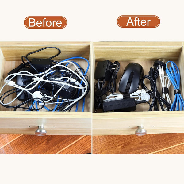 MVYC 120PCS 6 Inch Reusable Cable Ties Wire Ties Cord Organizer Cable Organizer Adjustable Management Black 6 Inch (Black)