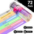 Colorful Pre Rolled Cones -72 Pack Rainbow King Size Cones Rolling Paper, Slow Burning Preroll Cones with Golden Spoon Suit Party(110Mm)