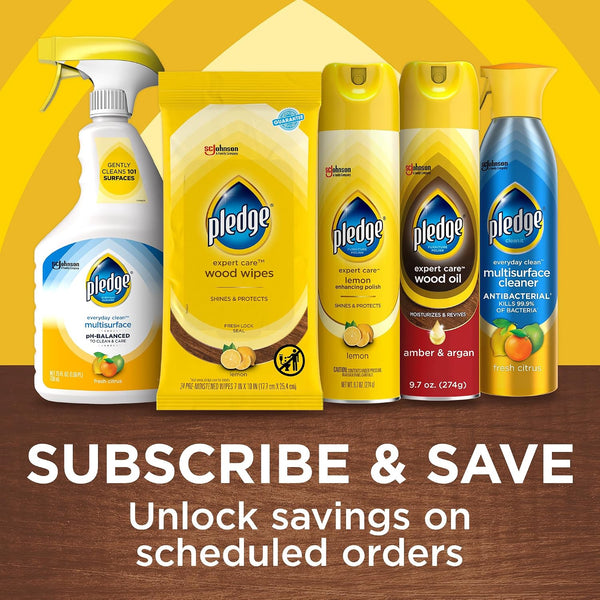 Pledge Antibacterial Multisurface Cleaner Spray, Fresh Citrus, 9.7 oz, 1 pk 9.7 Fl Oz (Pack of 1)