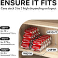 Simple Houseware Soda Can Organizer for Pantry / Refrigerator, Clear, Set of 2