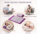 Acupressure Mat & Pillow Set for Sciatica Pain Relief, Extra-Long 29” Acupuncture Mat for Back & Neck Pain, Stress Relief & Better Sleep, with