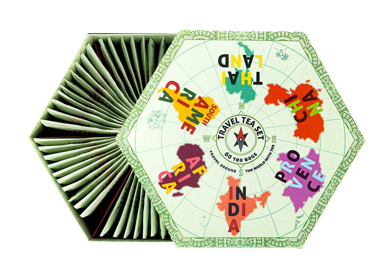 ACORUS Travel Tea Set | Round-The-World Trip of Your Dreams with Selection of Teas You Have Never Tasted Before | Assorted Tea Gift Set | Herbal