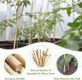 Plant Stakes 18inch, HAINANSTRY 20Pcs Natural Bamboo Sticks Garden Stakes 18 inches, 20 pack