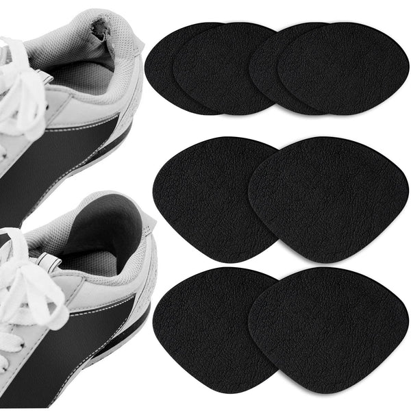 Shoe Heel Repair, 4 Pairs Inside Shoe Heel Patch Pad for Holes | Self-Adhesive, Heel Repair, Hole Repair, For Sneaker, Leather Shoes 4 Pair Black