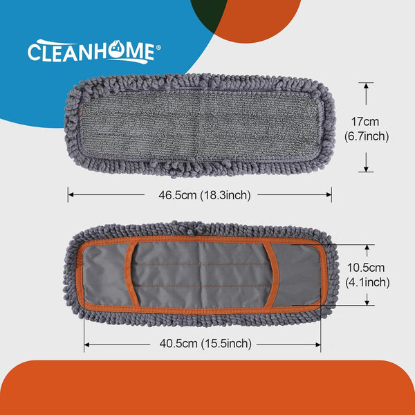 Twisted Microfiber Mop Replacement Mop Pads (Fit CLEANHOME Dust Mop : B0CYGYR9HR)