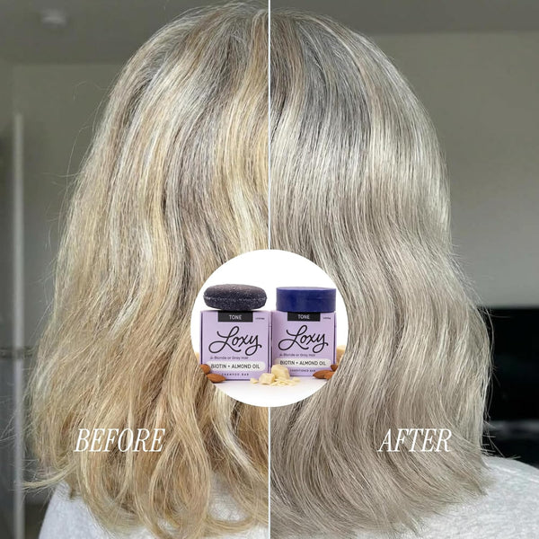 Naturel Toning Purple Shampoo and Conditioner Bar Set with Biotin for Blonde or Grey Hair, Shampoo Bar and Conditioner Bar for Blonde or Grey