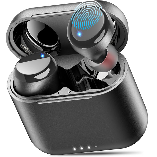 TOZO T6 True Wireless Earbuds Bluetooth 5.3 Headphones 50H Long Playtime, Wireless Charging Case, IPX8 Waterproof Stereo