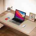 Boutilon Leather Desk Pad Protector,Non-Slip Mouse Pad,Laptop Desk Pad,Office Mouse Mat,Waterproof Leather Desk Blotter,Desk Writing Pad for