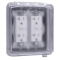 TayMac MM1410C 55-in-1 Configurations 2-Gang, Vertical Weatherproof Plastic Flat Cover, Clear 2 Gang (Pack of 1)
