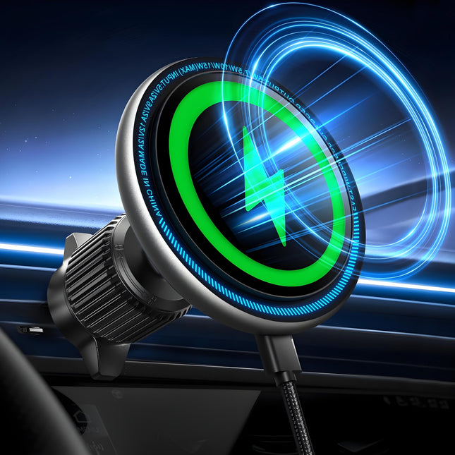 For Magsafe Car Mount Charger, 15W Fast Charging LED Magnetic Wireless Car Charger, Air Vent Phone Holders for Your Car 