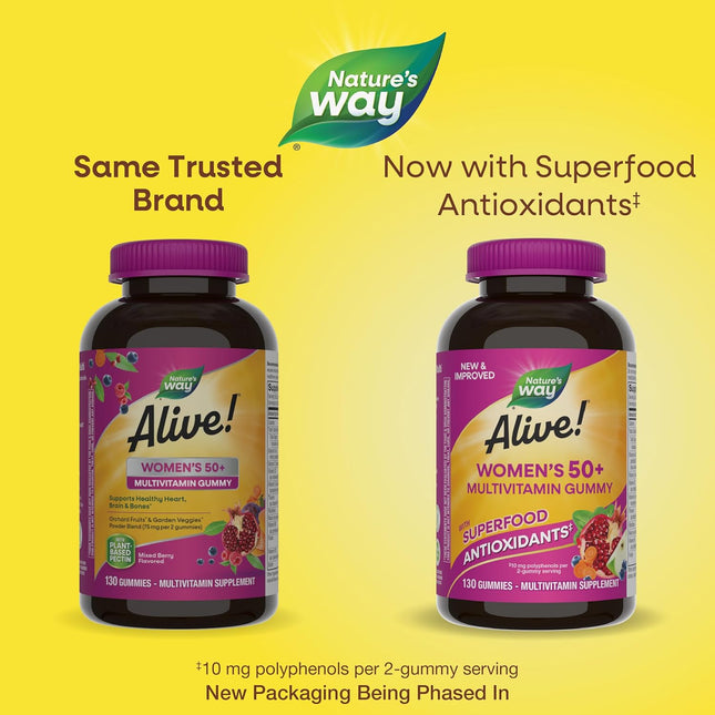 Nature'S Way Alive! WomenÃ¢ÂÂS 50+ Daily Gummy Multivitamins, Supports Multipl