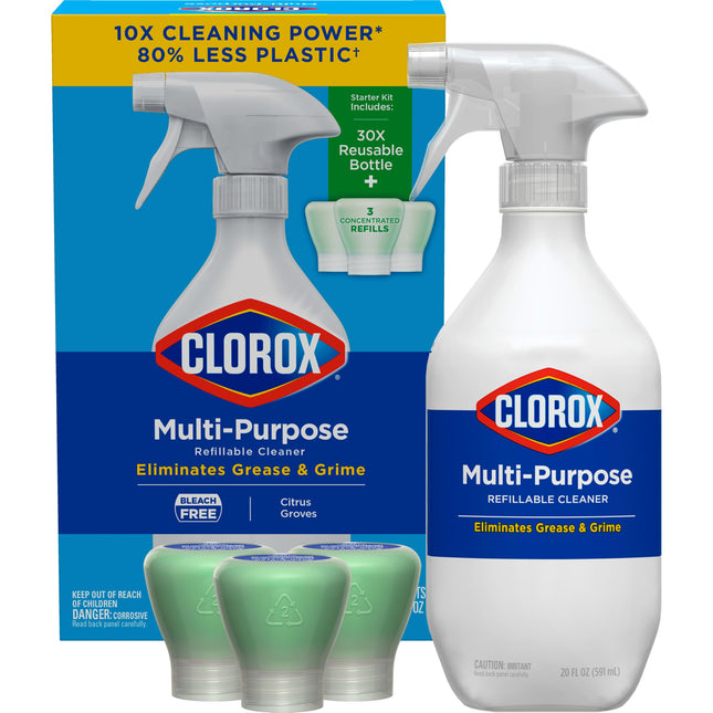 Clorox Multi-Purpose Spray Starter Kit 3X1.125Fo, Household Essentials, Concentr