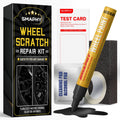 Wheel Scratch Repair Kit, Gloss Black Rim Repair Kit Curb Rash, DIY Alloy Wheel Repair Kit, Car Wheel Rim Scratch Repair Kit, Rim Paint Pen for