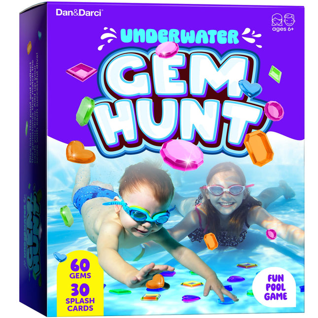 Dan&Darci Pool Gem Hunt Diving Game for Kids - Pools Toys for Kid Ages 6 7 8 9 1