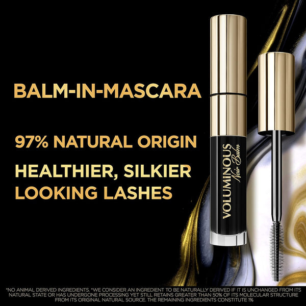 L'Oreal Paris Voluminous Noir Balm Volumizing Mascara, Washable, Black, 0.26 Fl Oz., 1 Count Washable Black 0.26 Ounce (Pack of 1)