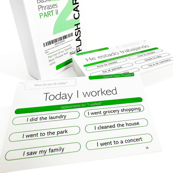 Pat'S Flash Cards 50 Spanish Basic Phrases Flash Cards Part II