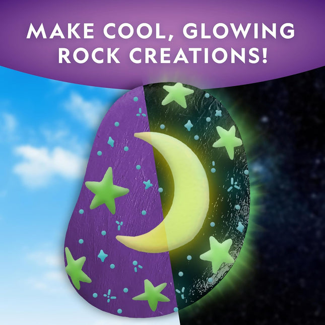 NATIONAL GEOGRAPHIC Glow in the Dark Rock Painting Kit - Arts & Crafts Kit for K