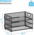 Marbrasse 3 Tier Paper Organizer Letter Tray, Mesh File Organizer with Handle, Paper Sorter Desk Organizer for Home Office Supplies