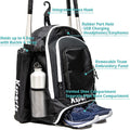 Ksports Baseball Backpack - Durable T-Ball & Softball Equipment Bag - Bat, Helmet, Glove, Gear Storage - Shoe Compartment & Fence Hook - Ideal for