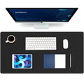 K KNODEL Large Office Leather Desk Mat, Mouse and Keyboard Pad, Computer and Laptop Mat, Desktop Protector and Cover, Writing Pad and Blotter