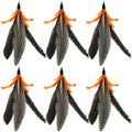 Cat Feather Toys Refill, 6 Pieces Cat Wand Attachments Da Bird Feathers Toy for Indoor Cats 6 PCS Cat Toy Feather Refills
