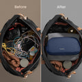 Tomtoc Electronic Organizer Travel Case, Water Resistant Dual Compartment Tech Pouch Cable Organization Storage Bag for Charger, Cord, Phone, Hard