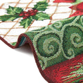 Juvale Rectangular Cloth Placemats - Durable Polyester Poinsettia Table Mats - Easy-Care Poinsettia Placemats - Versatile 6-Piece Indoor & Outdoor