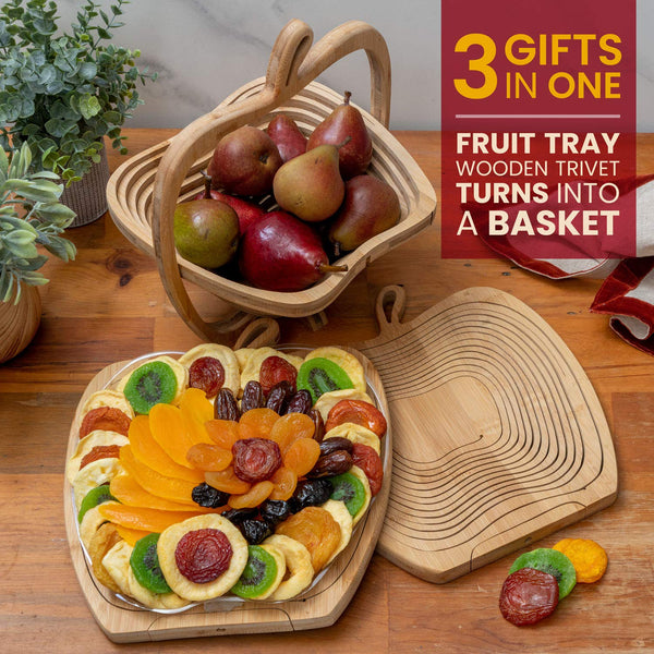 Dried Fruit Gift Basket - Healthy Gourmet Snack Box - Holiday Food Tray - Variety Snacks - Easter, Birthday, Sympathy, Mom, Dad, Corporate Tray -