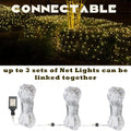 LED Net Lights, 270L 10×10 FT Outdoor Mesh Lights for patio, Pergolas 270LED 10×10FT Net lights Connectable