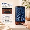 EQUSUPRO Essential Oil Diffuser 150ml Black Metal Aromatherapy Oil Diffuser Ultrasonic Cool Mist Diffuser with Auto Shut-Off Protection,7 Colors