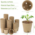 Bluepro 120 Packs 3.15 Inch Peat Pots, Biodegradable Pots for Seedlings with Drainage Holes, Herb Seed Starter 3.15 Inch-120Pcs Biodegradable Pots