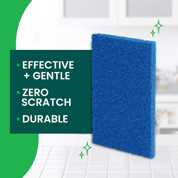 Scotch-Brite Non-Scratch Scour Pads, Scouring Pads for Kitchen and Dish Cleaning, 3 Pads 3 Pack