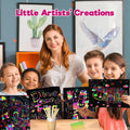 ZMLM Rainbow Scratch Paper Art Crafts, 100PCS Rainbow Scratch Paper Art for 3 4 5 6 7 8 9 Years Old Girls Boys, Arts and Crafts for Kids 4-6,