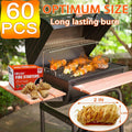 E500 Fire Starter - Natural Fire Starters for Fireplace, Campfires, Chimney, BBQ, Fire Pit & Wood Fireplace - 60 Pack Odorless Pine Firestarter,