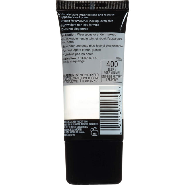 Maybelline New York Facestudio Master Prime Primer Makeup, Blur + Pore Minimize,