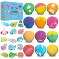 Bath Bombs for Kids with Surprise Toys Inside, 12 Pack Shell Kids Bath Bombs Gift Set for Girls Boys Birthday, Easter, Christmas, Halloween,
