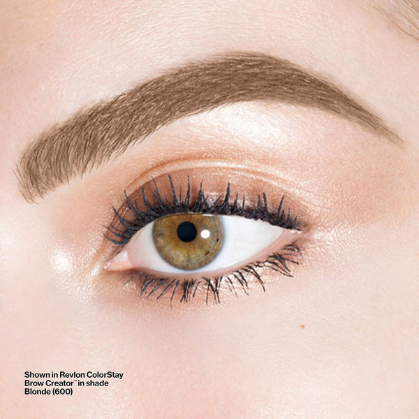 Revlon Eyebrow Pencil & Powder, Colorstay Brow Creator 2-In-1 Eye Makeup with Spoolie, Longwearing with Precision Tip, 610 Dark Brown, 0.23 Oz