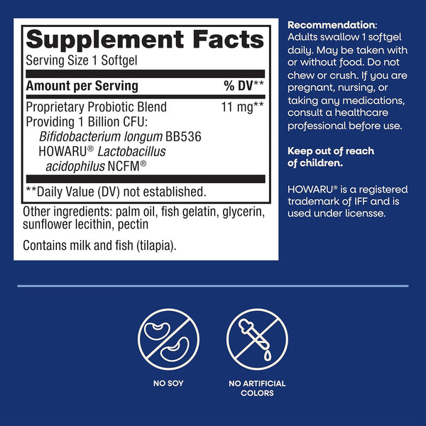 Nature's Way Probiotic Pearls Acidophilus Softgels, 1 Billion CFU, 90 ct | Supports Digestive Balance & Gut Health*, Reduces Occasional