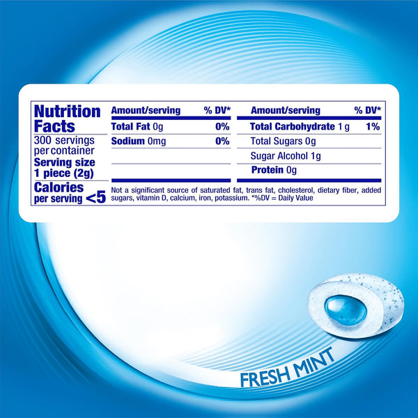 Mentos Pure Fresh Sugar-Free Chewing Gum, Fresh Mint, 50 Count (6 Pack) | Contains Xylitol, Perfect for Long Lasting Fresh Breath at School, Work