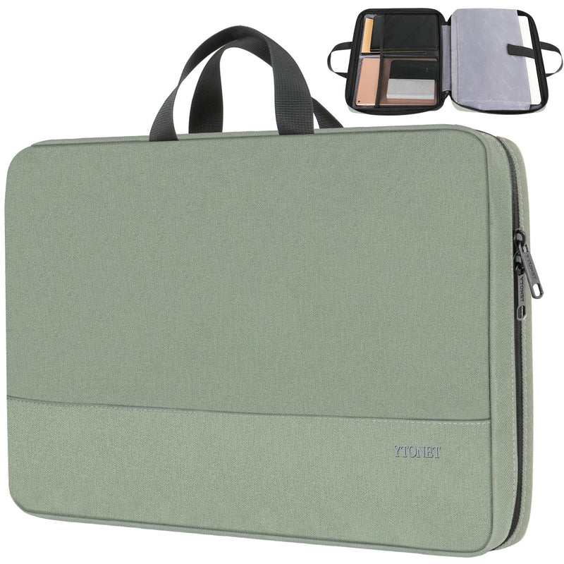 Ytonet Laptop Sleeve 16 inch, 15-15.6 Inch Laptop Cover Case with Handle 16 inch Avocado Green