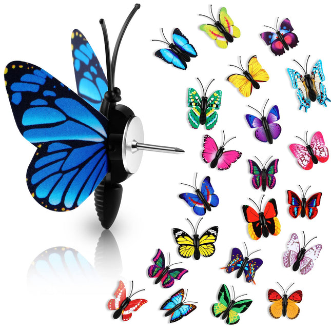 Butterfly 30 Pack Thumb Tacks Decorative Push Pins Butterfly Push Pins Colorful 