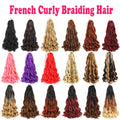 French Curly Braiding Hair 12 Inch 8 Packs - Pre Stretched Bouncy Braiding Hair- Loose Wavy Synthetic Hair Extensions For Black Women (12 inch 8